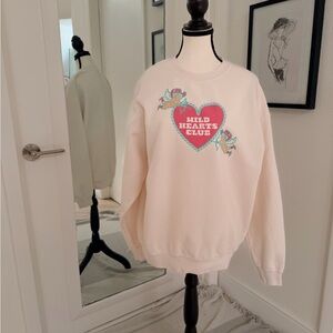 Wild Hearts Club Pale Pink Graphic Sweatshirt